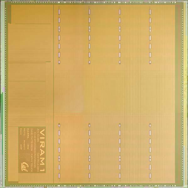Embedded DRAM Example VIRAM media processor MIPS CPU DRAM DRAM DRAM DRAM 125M transistors 200MHz, 2 Watt I/O crossbar Embedded DRAM Multimedia CPU