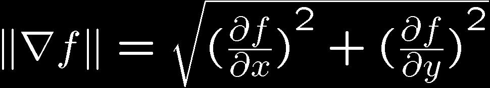 Derivative of Gaussian filter ( I g) h = I ( g h) [