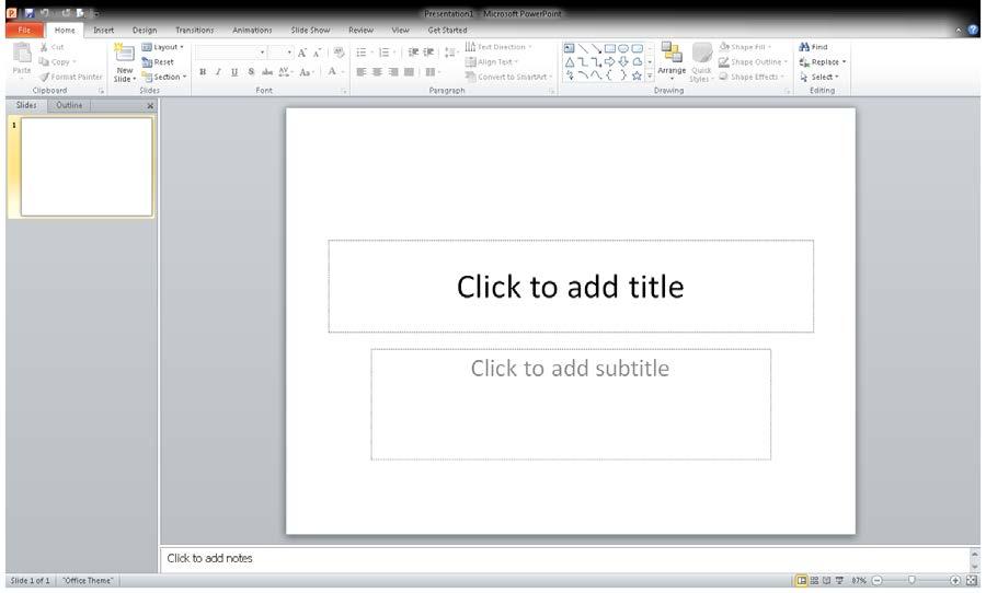 Outlook 2010 PowerPoint