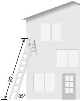Page 31 of 50 Figure 3.9 Calculating the height of a ladder against a building P. 113 9.