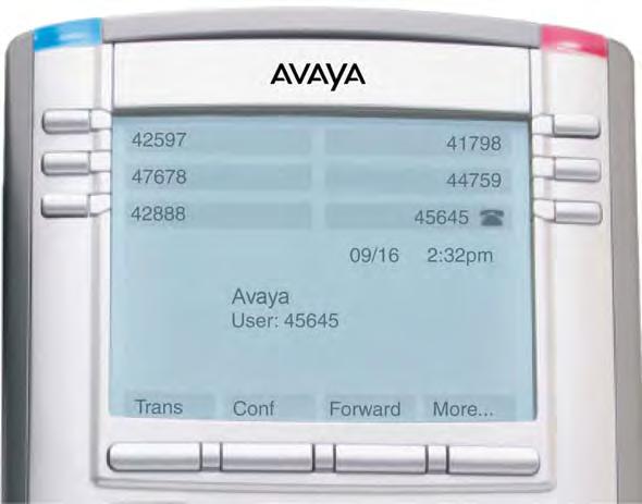 Additional phone features Figure 24: Logged in to an Avaya 1150E IP Deskphone Using Virtual Office on your Office phone