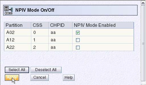 Enabling the NPIV feature on our z9 (3) Select your PCHID number in the Channel Work Area From the CHPID operations menu on the right, double