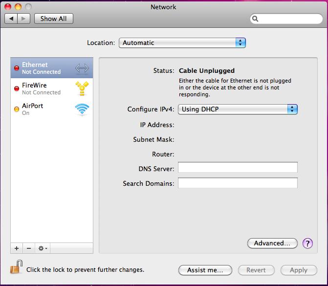 Go to System Preferences and click on Network. 2. The left side column shows you all the existing ports and status.