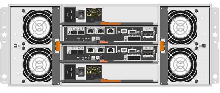 59 Specifications of the E2860 controller shelf The E2860 controller shelf is a four-rack-unit-high (4U) high-density SAS-3 (12 Gb/s) enclosure.