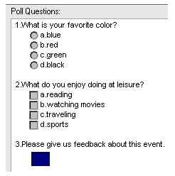 Creating a Poll Questionnaire Presenter only You can create a questionnaire at any time after you start a meeting.