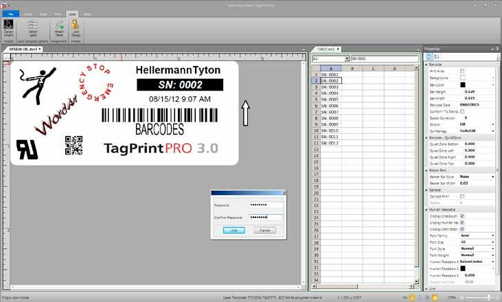 number, and the ability to batch print to either one or more printers at the same time. Increase efficiency and reduce labor. TagPrint Pro 3.