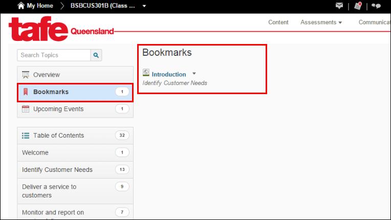3. Bookmarks stores links to