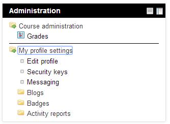 account details Click on Edit profile to update any of the fields in here. (Please note, that your teacher and other students in the course can see this information).