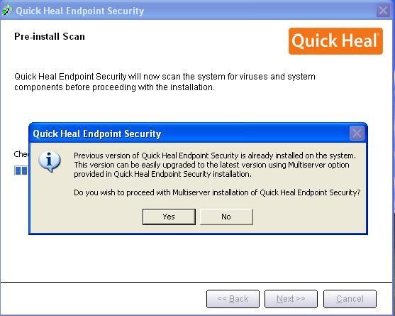 Getting Started 18. To continue with installation, click OK. The installation starts. Read the important information related to Quick Heal Endpoint Security. 19. Click Next. 20.