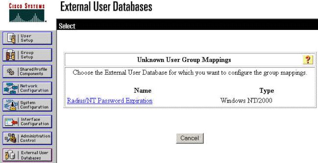 You should see an entry for your previously configured external database.