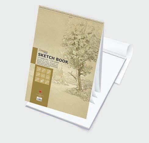 DRAWING MATERIAL Spiral Sketch Book (Perforated) Quality: 135 gsm acid free drawing paper CA3218 30-13218-2 A3 15 sheets 5 Cps x