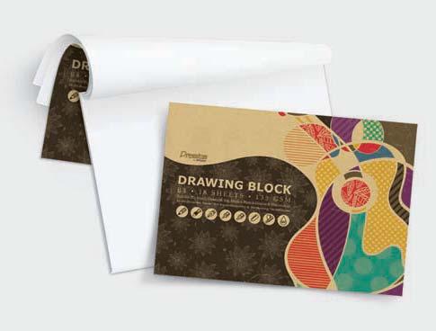 DRAWING MATERIAL Drawing Block Quality: 135 gsm acid free drawing paper CA 3600 70-13600-5 B4 18