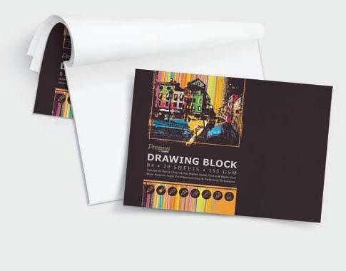 0349 20 Drawing Block Quality: 135 gsm acid free drawing paper CA 3601 70-13601-2 B4 20 sheets 10