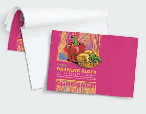 DRAWING MATERIAL Drawing Block Quality: 200 gsm acid free drawing paper CA 3603 70-13603-6 B4