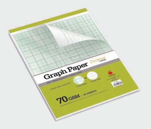 PAPER PACK Graph Paper Pack (2mm & 1mm Square) Quality: 70 gsm woodfree paper CA 3711 80-13711-8 A4 20 sheets 10 Pkt x 24 Pkt 440 x 315 x 285 0.