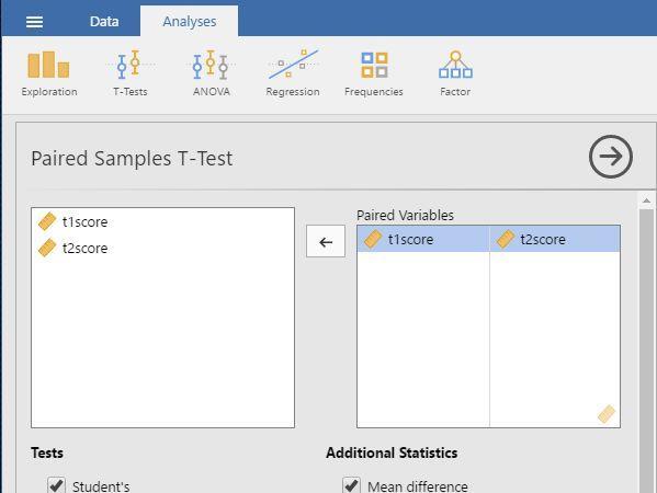 PAIRED SAMPLES T TEST Steps for Obtaining Paired-Sample Inferential Statistics 1. First, enter paired samples or repeated measures data (described elsewhere). 2.