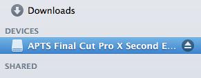 At least one if not both Finder windows vanish. 6 You are ready to proceed with the next section Upgrading the Media Files to a Library. Upgrading the Media Files to a Library With the APTS FCP X.