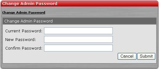Chapter 2: Web-based Administration Changing the Administration Password The password that you use to access system options must contain at least five numbers in the zero to nine (0-9) range.