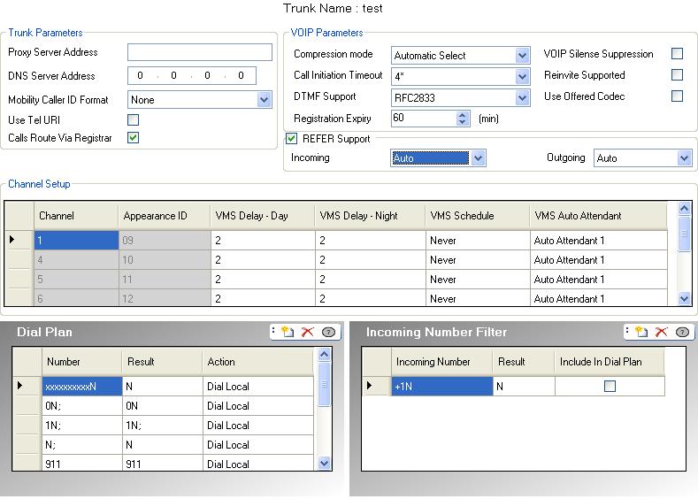 Configuration Settings: Trunks 3.5.3.1 SIP Trunk Advanced This menu cannot be accessed from the System This menu is accessed from the Admin Tasks Setup. Items marked with a 44 43 page.
