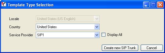 3.5.3.2 SIP Templates IP Office Manager can be used to import trunk settings from a template.