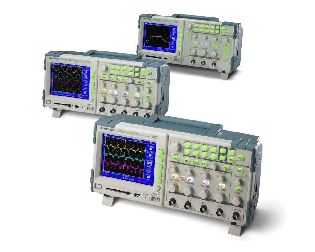 Digital Storage Oscilloscopes TPS2012 TPS2014 TPS2024 Data Sheet FFT Standard on All Models Advanced Triggers to Quickly Capture the Event of Interest Traditional, Analog-style Knobs and