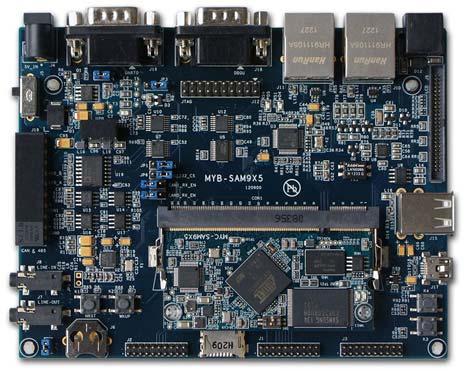 MYD-SAM9X5 Dev Board ATMEL SAM9G15, SAM9G25, SAM9G35, SAM9X25, SAM9X35 ARM9, 400MHZ 256MB Nand-Flash, 4MB DataFlash, 128MB DDR2 SDRAM, 64KB EEPROM Ethernet, CAN, USB Host/OTG, uart, RS485, Audio KEIL