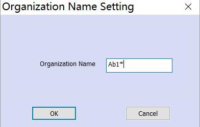 Organization Name The default setting is Off.