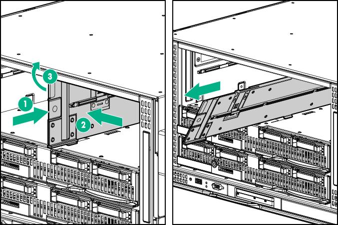 Rotate the divider clockwise. iv. Remove the divider from the enclosure.