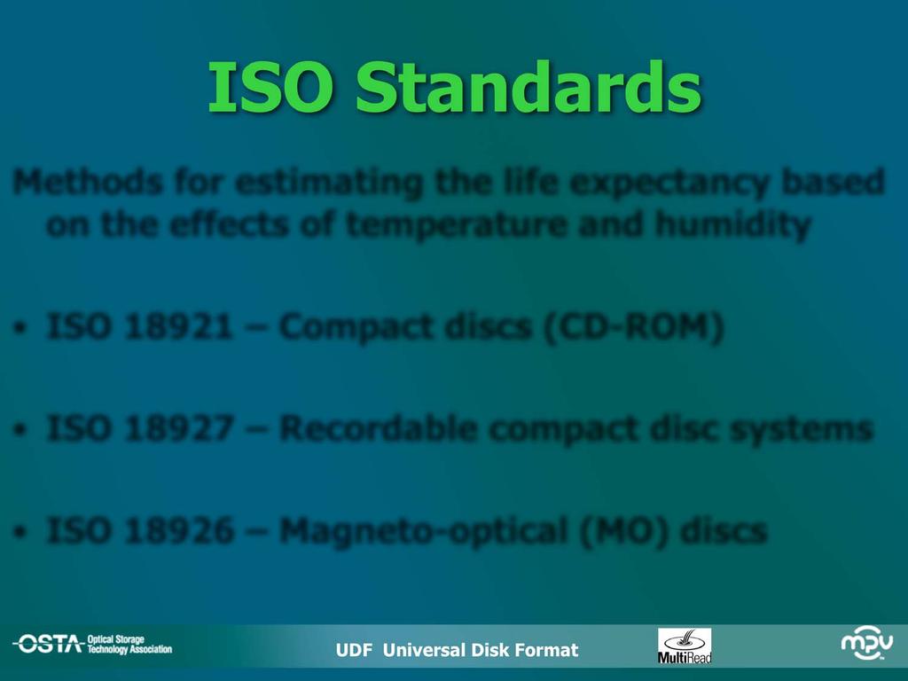 ISO Standards Methods for estimating the life expectancy based on the effects of temperature and humidity