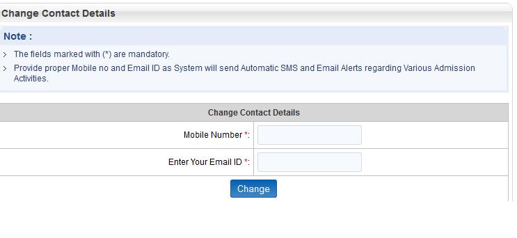 Provide proper Mobile no and Email ID as System will send