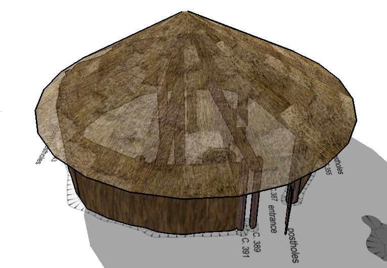 Techniques such as transparency can also be effectively applied in a similar way how cutouts have been used in traditional archaeological reconstruction drawings (see Figure 9).