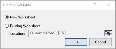 Click the Power Pivot tab and click the Manage button in the Data Model group. Your screen should look like this. 2. Click each of the sheet tabs at the bottom of the Manage window to view the data.