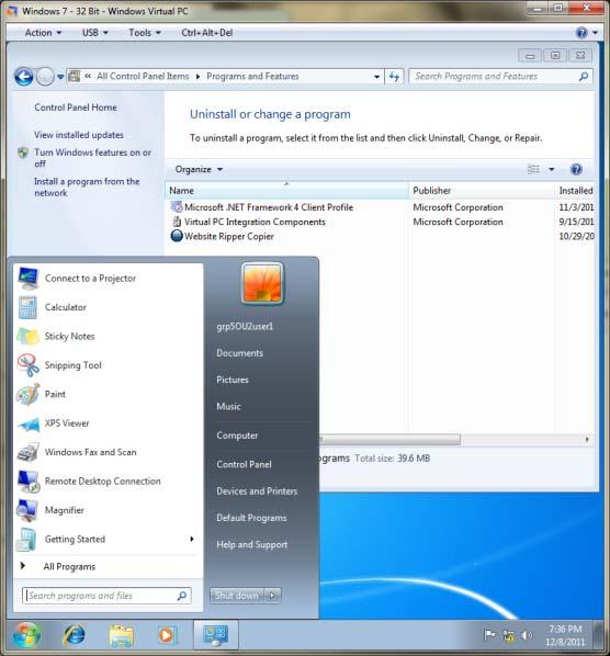 Use a user account in OU2 to test the GPO setting on Win 7.