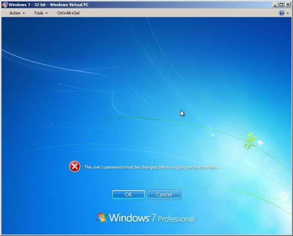 Use the grp5ou3user5 user account in OU3 to test the GPO setting on Win 7.