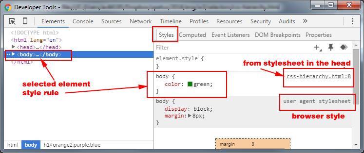 When an HTML document is opened in Chrome, open the tool with the Inspect command (SHFT+CTRL+I or from the context menu Inspect) to show how the browser sees the document (Elements tab, for HTML),