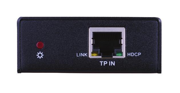 PANEL DESCRIPTIONS Receiver 1 2 3 4 5 1. HDMI OUT: Connect to HDMI display. 2. IR IN: Plug in the IR receiver, this will receive the IR signals from the RCU and send through to the Matrix Switcher and then control the desired source.