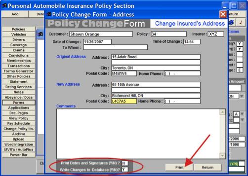 Processing Transactions with NexCenter and your BMS Input your changes, with comments, into the Policy Change Form.