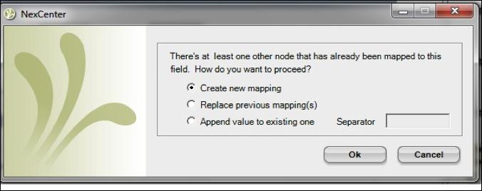 The left panel refreshes every time the author maps a value from the data file to a particular field on the portal Multi-mappings for same node in the data file There are instances when the node can