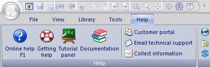 Library menu Management of libraries of symbols, terminals, title blocks and