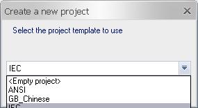 Creating a new Project In the Projects manager, to create a new Project, click on the New button. You must then choose a template project in the list.