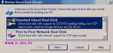 ... i kroz nekoliko jednostavnih upita, čije opcije ostavite onako kako su po defaultu postavljene, formirate svoju Ghost Boot Disketu. Naravno, ne zaboravite staviti disketu u floppy!