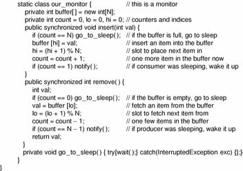 producer-consumer problem in Java (part 2) 39 40 Barriers Chapter 2 Processes and Threads Use of a barrier processes approaching a barrier all