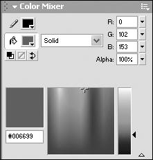 3.Drawing and Color Tools Macromedia Flash MX H O T What Is the Color Mixer Panel?
