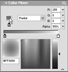 Macromedia Flash MX H O T 3.Drawing and Color Tools 5. Click the Fill Color box and select a shade of red from the palette.