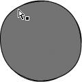 3.Drawing and Color Tools Macromedia Flash MX H O T 6. Move the cursor over the edge of the circle shape. A small black square will appear indicating that you are over a line. Anchor 7.