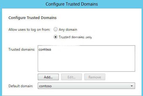 on Configure Trusted Domains.