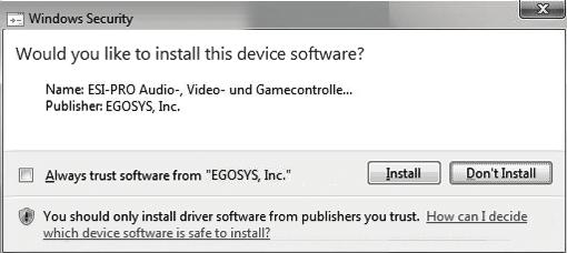 You can monitor this in the task notification area where Windows Vista/7 informs that the driver is installed via a bubble message box. You can now finally click OK on the Information dialog.