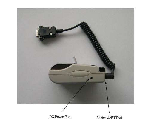 There are two ways to provide power to the stand-alone printer a. Connect the printer to the Paramedic CU-ERT without connecting the AC adapter.