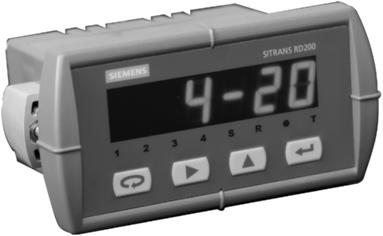 Weighing Electronics Accessories Siemens AG 011 SITRANS RD00 Overview The SITRANS RD00 is a universal input, panel mount remote digital display for process instrumentation.