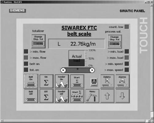 Weighing Electronics SIWAREX - PLC-based weighing modules SIWAREX FTC Siemens AG 011 Belt scale/weighfeeder The functions of a belt scale are implemented in this operating mode.